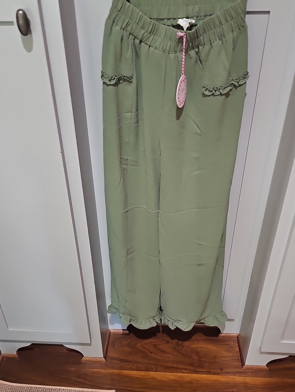 Umgee Olive Ruffle Pants